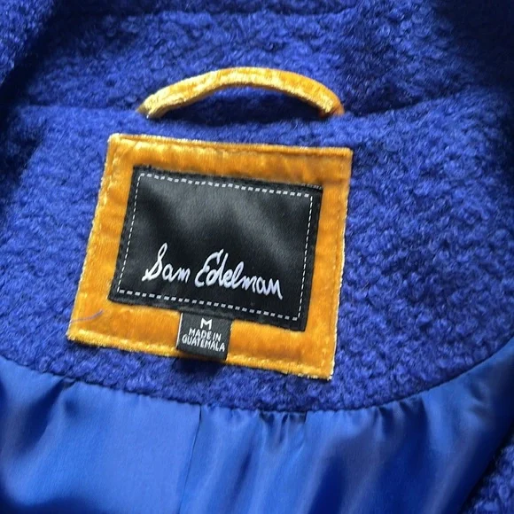 Sam Edelman Blue Wool Blend Women's Coat - Picture 2 of 3